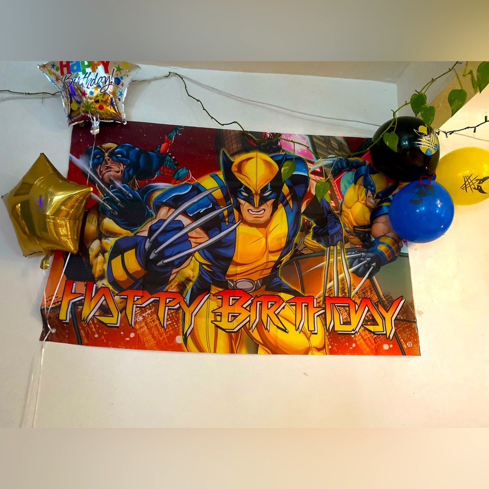 Superhero Birthday Party Banner